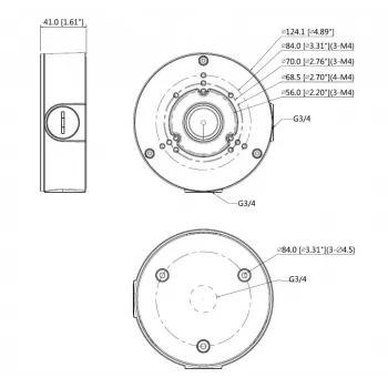 Dahua PFA130-E-B paigaldusadapter must