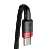Baseus Cafule PD2.0 100W kiirlaadimis-USB-C-kaabel (20V 5A) 2 m punane+must