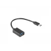 USB-kaabel Lanberg AD-OTG-UC-01 0,15 m USB 2.0 USB A USB C Must