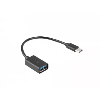 USB-kaabel Lanberg AD-OTG-UC-01 0,15 m USB 2.0 USB A USB C Must