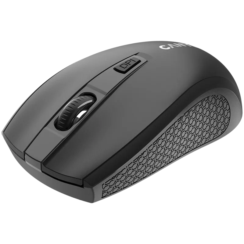 CANYON MW-7, 2,4 GHz juhtmevaba hiir, 6 nuppu, DPI 800/1200/1600, koos 1 AA patareiga, mõõdud 110*60*37 mm, 58 g, must