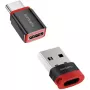 Liidese adapter 4smarts 541615 — USB Type-A (host) USB USB-C (väljund), must, sirge isane-emane, pakendis 2 tk