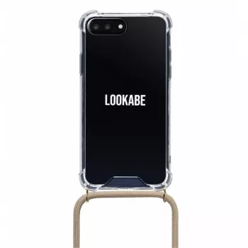 Kaelakott Lookabe loo007 kuldne nude iPhone 7/8 Plus jaoks — kantav telefoniümbris rihmaga