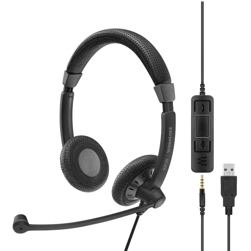 EPOS | SENNHEISER IMPACT SC 75 USB MS Kõrvaklapid juhtmega peapaelaga, ühenduvus/muusika USB Type-A, must