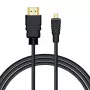 Savio CL-40/M HDMI (M) - micro HDMI (M) kaabel Ethernetiga, 2m, must