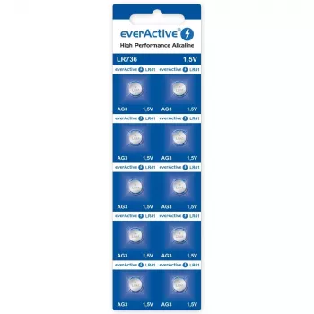 Ühekordsed leelispatareid nööpelemendina everActive EVAG3 LR41 1,5 V — pakis 10 tk