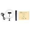 Statiivikinnitus Puluz 20 cm LED-rõngasvalgusega vlogimiseks PKT3073B