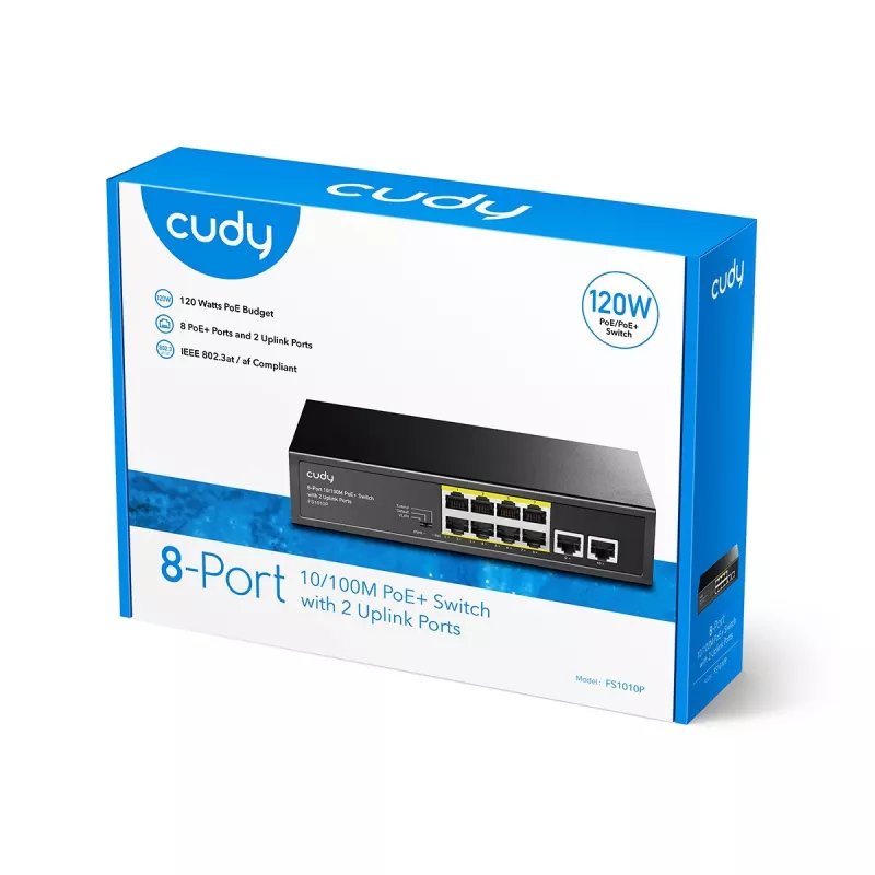 Cudy FS1010P võrgulüliti Fast Ethernet (10/100) Power over Ethernet (PoE) must