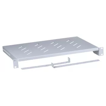 Rack shelf LANBERG AK-1004-S — 1U 19 inch hall, 483 mm width, 300 mm depth, 25 kg capacity