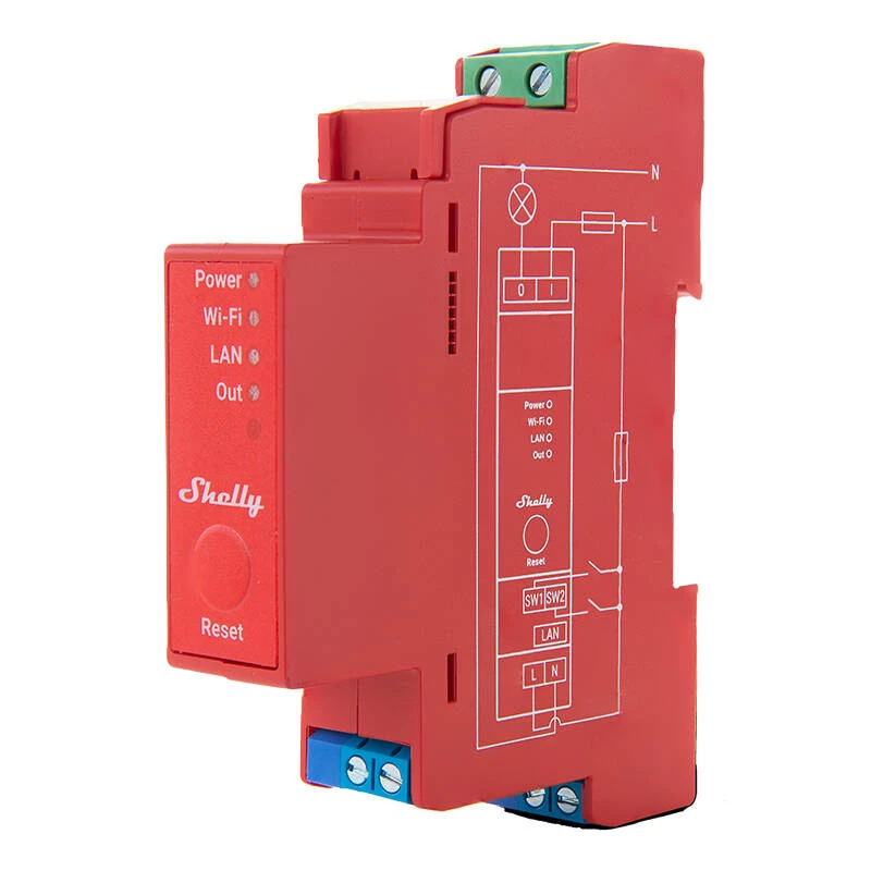 Pooljuhtrelee Shelly Pro 1PM Pink 16A 110-240V