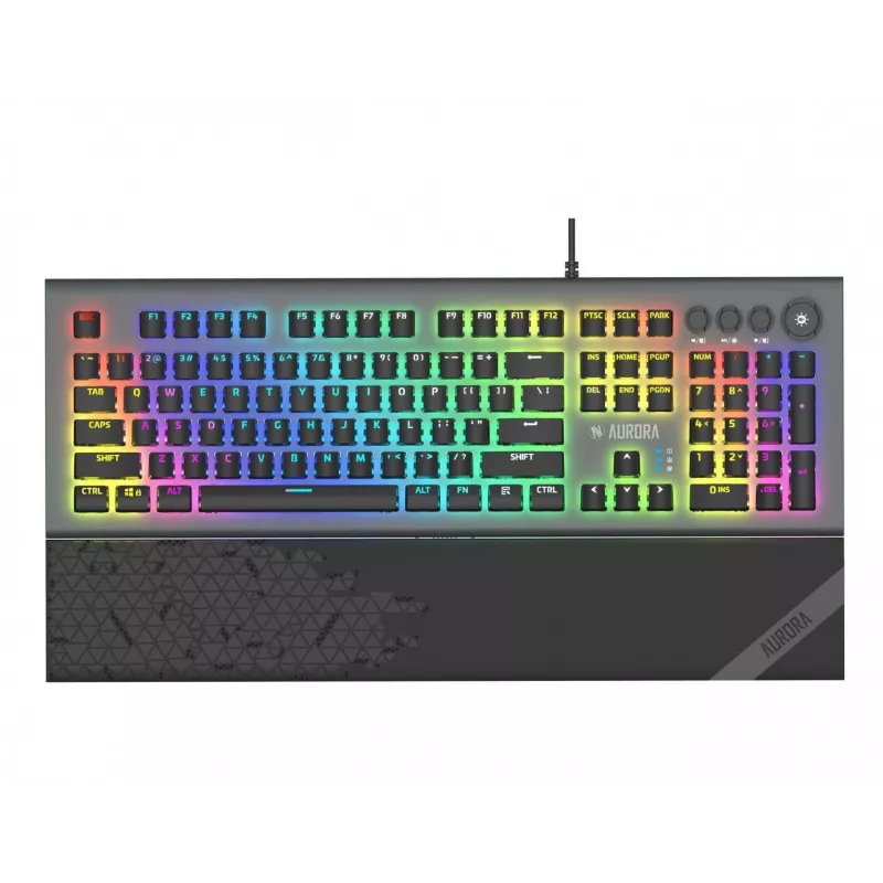 iBox Aurora K-5 klaviatuur USB QWERTY Hõbedane