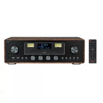 Mikro hi-fi süsteem AKAI AM-100 RHAPSODY — kompaktne audio minisüsteem integreeritud võimendi ja CD/USB taasesitusega