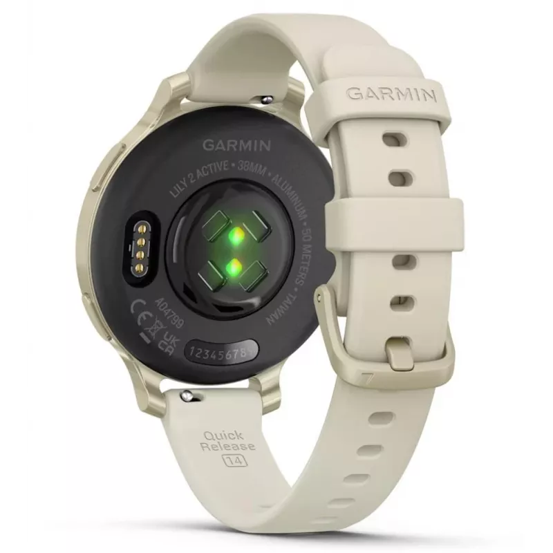 Garmin Lily 2 Active 38 mm Digitaalne 240 x 201 pikslit Puuteekraan Beež GPS (satelliit)