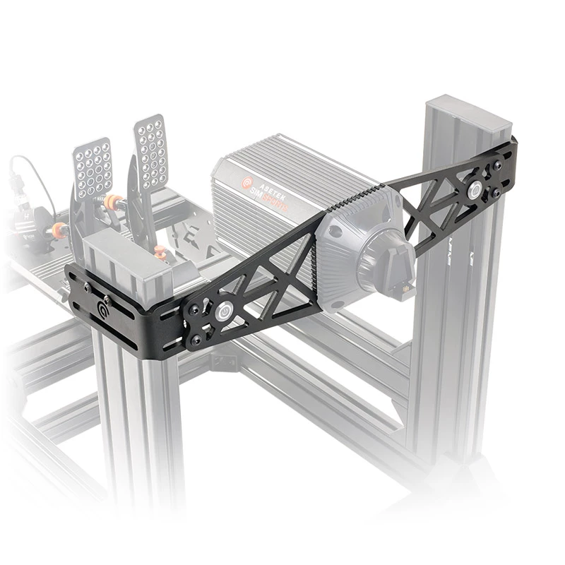 Kinnitusklamber Asetek SimSports Steel Must 135x535x168mm
