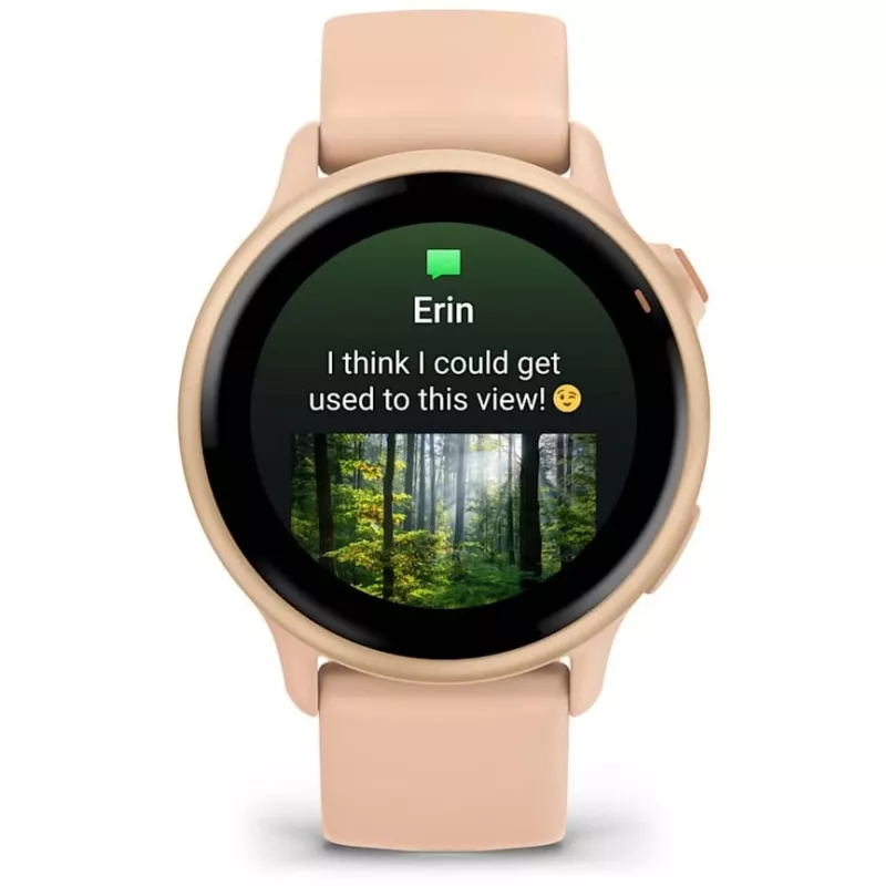 Garmin vívoactive 6 3.05 cm (1.2) AMOLED 42 mm Digitaalne 390 x 390 pikslit Puuteekraan Roosa Wi-Fi GPS (satelliit)