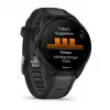 Garmin Forerunner 165 Music - Must - Spordikell rihmaga - Silikoon - Kiltkivihall - Randme suurus: 126-203 mm - Ekraan 3 cm (1,2) (010-02863-30)