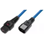 Microconnect MC-C13C14LOCK-0.5MB toitekaabel sinine 0,5 m C13-pistik C14-pistik