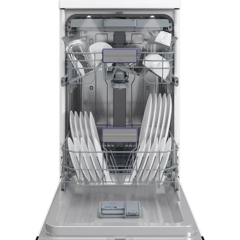 BEKO vabalt seisev nõudepesumasin BDFS26120WQ, energiaklass E, laius 45 cm, 6 programmi, inverter-mootor, kolmas sahtel, valge