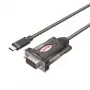 Jadakaabel Unitek Y-1105K — 1,5 m must, DB-9 isane DB-9 isasele
