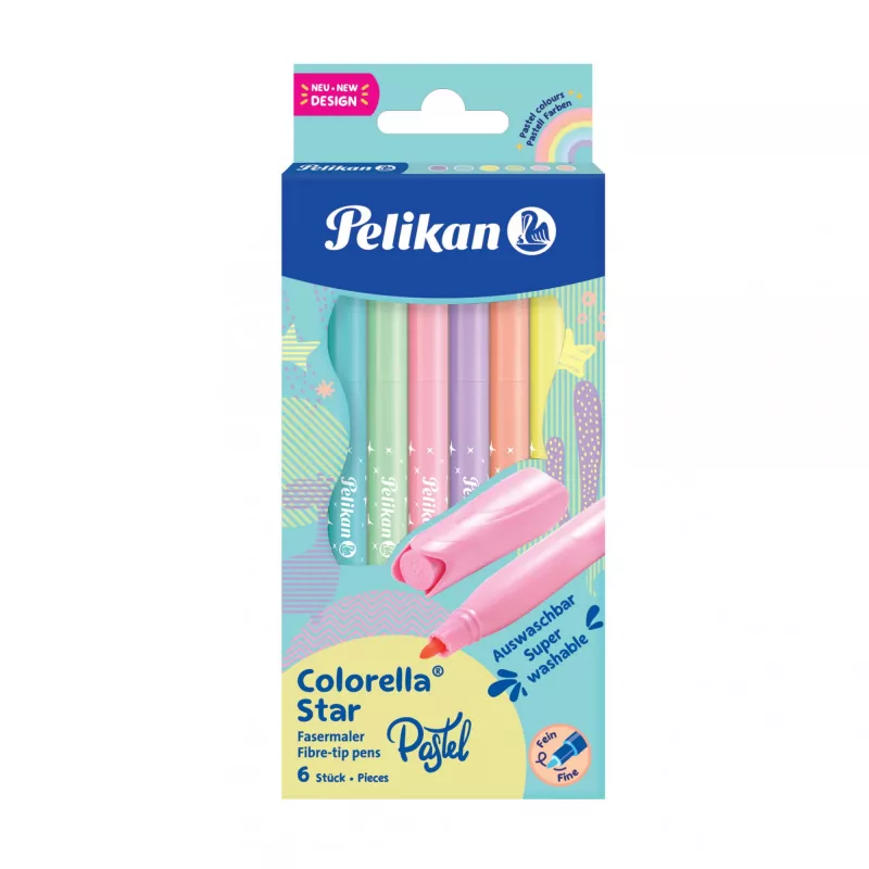 Viltpliiatsid Pelikan 822282 Peenike Assortii värvides 6 tk