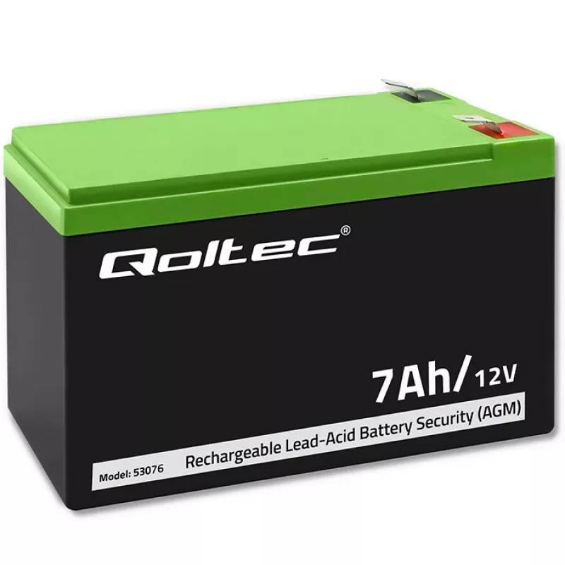 Qoltec 53076 AGM aku | 12V | 7Ah | Turvalisus