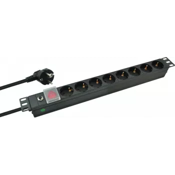 Rack Power Distribution Unit helos PROFESSIONAL 19-tolline Offline UPS, racki paigaldatav toitekaitse