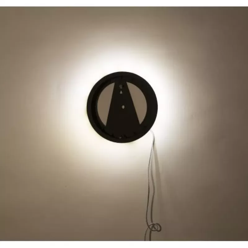 NeXtime kell 3094 Light It Up, Ø18.5 cm, valgustus, sein, must