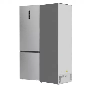 Külmik-sügavkülmik Gorenje NRB620E61X4WFE, eraldiseisev, roostevaba teras, kogumaht 413 L, sügavkülmik all 130 L, NoFrost, LED-ekraan
