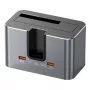Dviejų diskų Docking Station M.2 SATA/ NVME, 2.5/3.5 SSD/HDD, 2x USB-A, USB-C