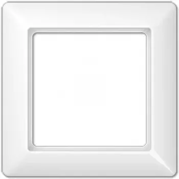 Seina pistikupesa raamiplaat JUNG AS 581 BF WW Valge — termoplast, 80,5×80,5 mm