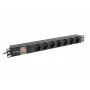 LANBERG PDU-07E-0200-IEC-BK PDU 1U 10A 7 pistikupesa Prantsuse 2m Must