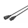Digitus ASSMANN - toite pikenduskaabel - IEC 60320 C14 toite IEC 60320 C13 - AC 250 V - 1,2 m - Vormitud - Must (AK-440201-012-S)