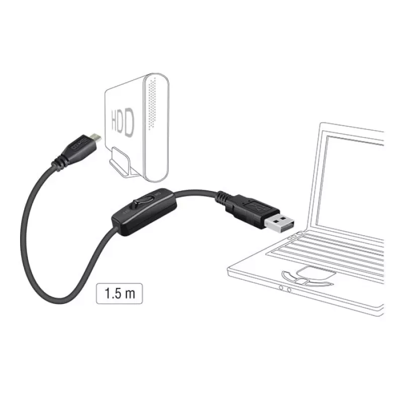 USB-kaabel DeLOCK 84803 USB 2.0 1.5 m USB A Micro-USB B Must