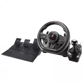 Rool + Pedaalid + Juhtkang Subsonic SA5658 Must USB PlayStation 4-le Xbox One'ile
