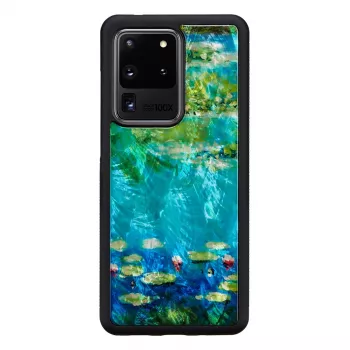 Kaitsev telefoniümbris iKins Samsung Galaxy S20 Ultra jaoks — musta vesisinilille trükiga