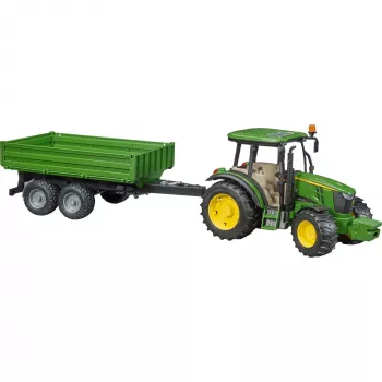 Traktori mudel BRUDER John Deere 5115 M koos kallurhaagisega