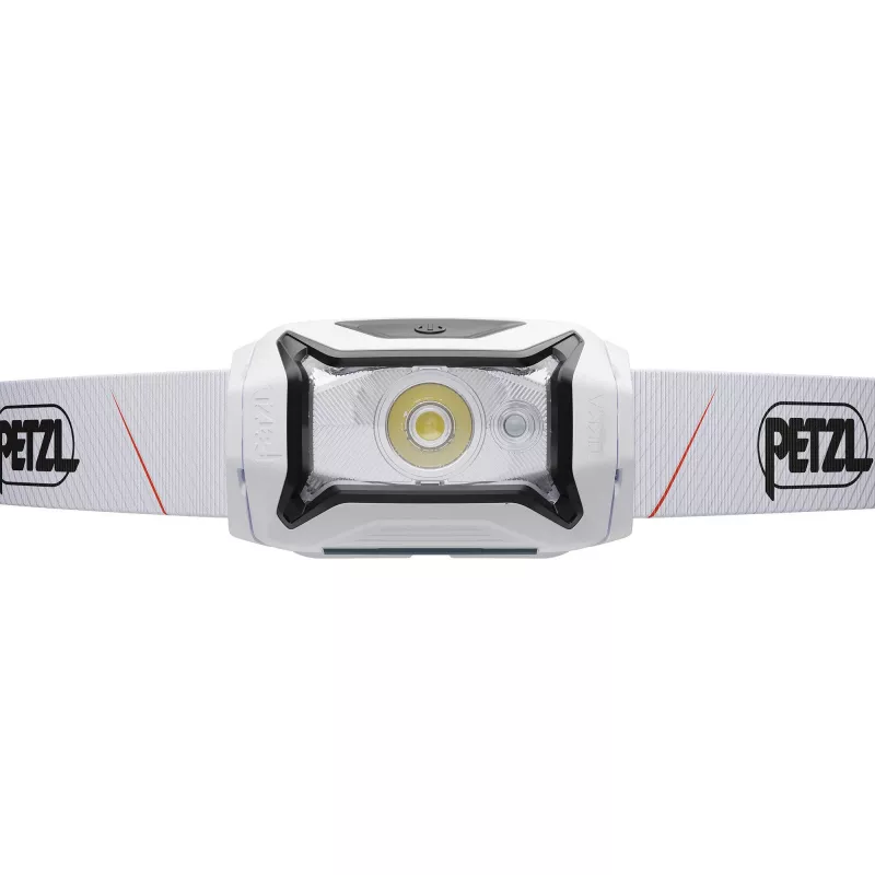 Pealamp Petzl TIKKA CORE 450 lm valge — laetav pealamp, kompaktne käed-vabad valgustus