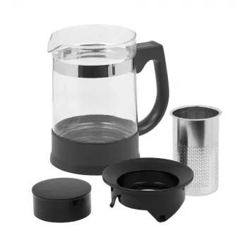 Resto Kitchenware 90512 teekann Üksik teekann 950 ml Must, läbipaistev
