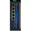 Tööstuslik PoE-lüliti ALLNET ALL-SGI8106PMJ-BT — 6-pordiline (4 PoE+), vastupidav metallkorpus