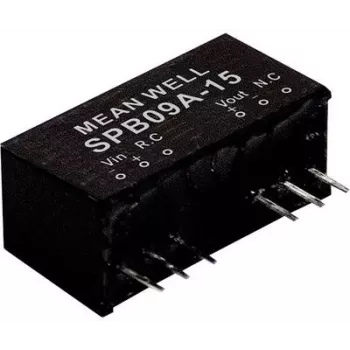 Toiteadapter/inverter Mean Well SPB09C-12, sisend 36–75 V, väljund 12 V, 9 W, RoHS, sügavus 24 mm