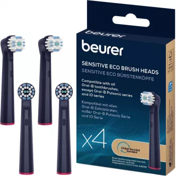 Beurer TB Sensitive Eco Green Planet harjapead, tumesinine, 4-pakend