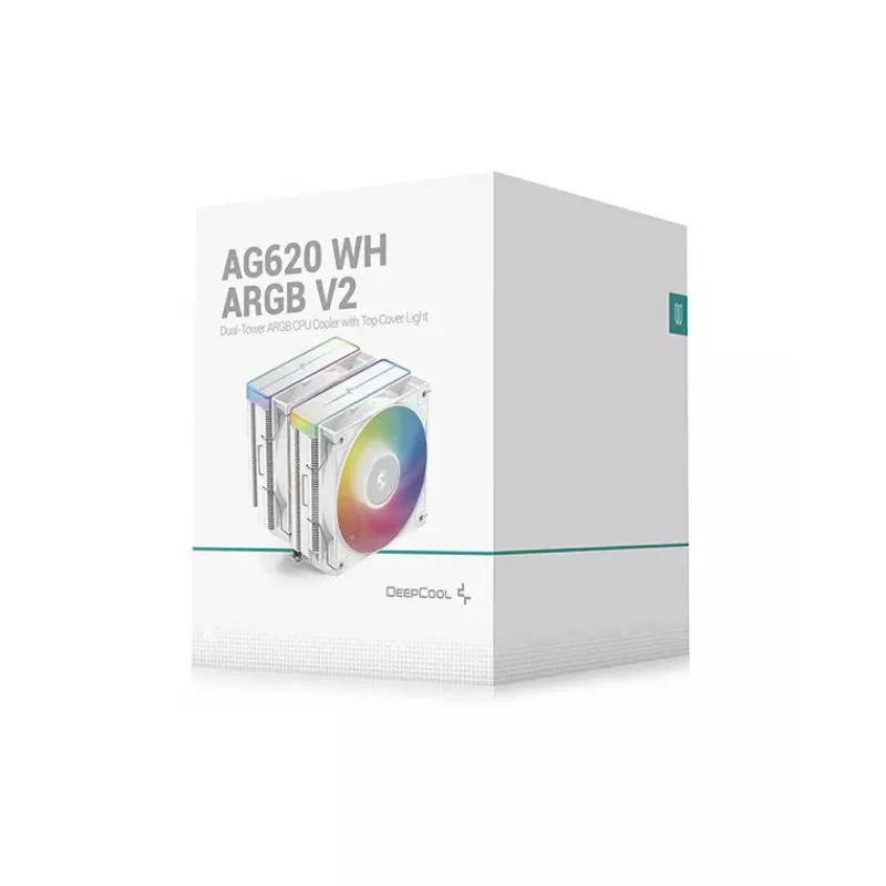 DeepCool AG620 WH ARGB V2 Kiibistik, Emaplaat Õhkjahuti 12 cm Valge 1 tk