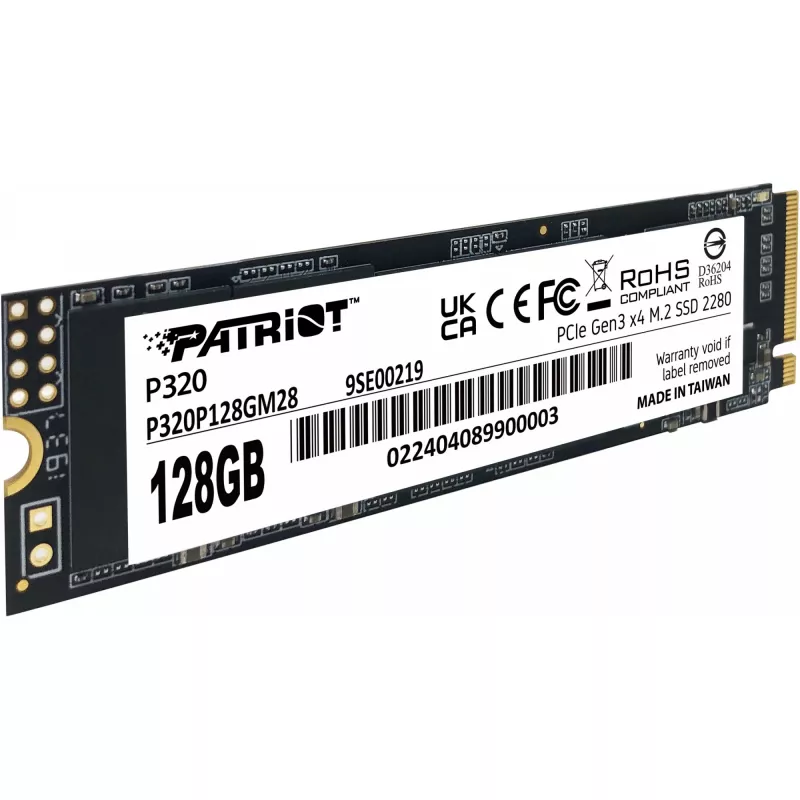 SSD-ketas Patriot P320 128 GB M.2 2280 PCIe 3.0 x4 NVMe