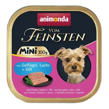 Märg koeratoit animonda Vom Feinsten Dill Poultry & Salmon 100 g kandik, teraviljavaba, täiskasvanud väikest tõugu koertele