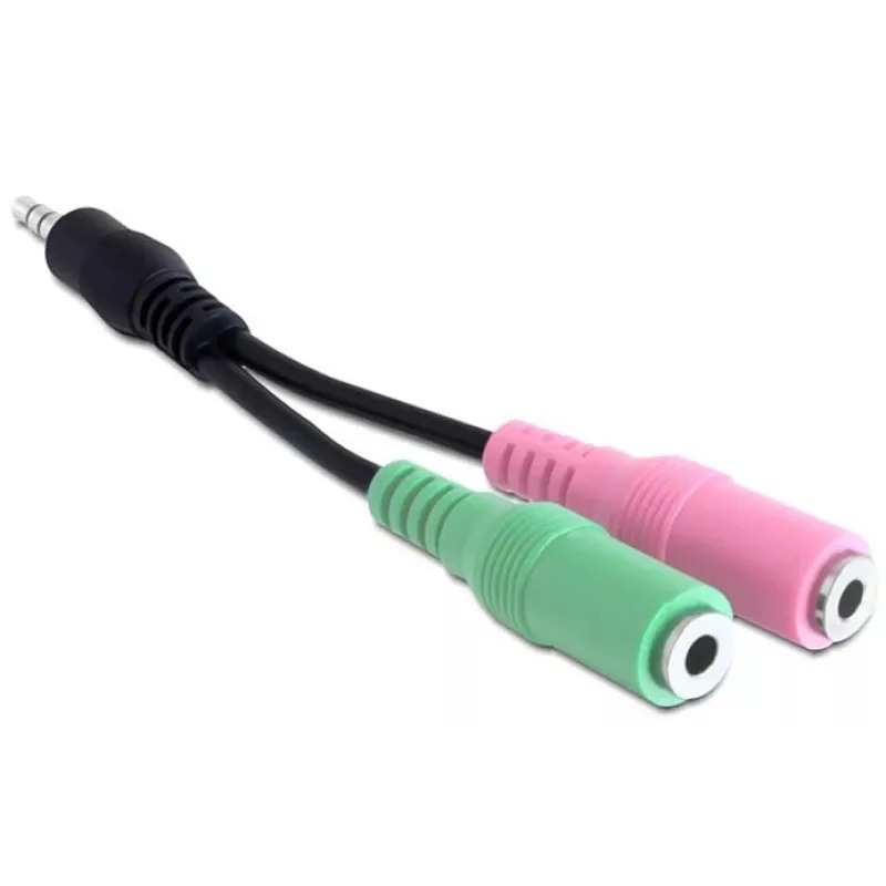 Delock Audio-adapter - stereo mini-pistik mehelik kuni stereo mini-pistik naiselik