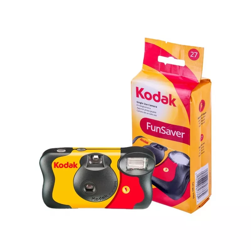Kodak FunSaver välguga ühekordne kaamera, värvifilm ja välk, 27 fotot, ISO 400