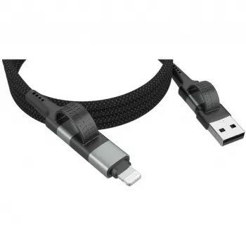 Ansmann Magnetisches Kabel USB-A oder USB-C auf Lightning - Kabel - Digital/Daten
