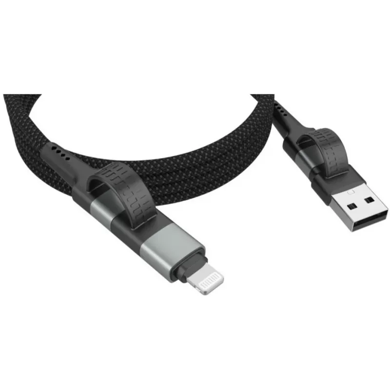 Ansmann Magnetisches Kabel USB-A oder USB-C auf Lightning - Kabel - Digital/Daten