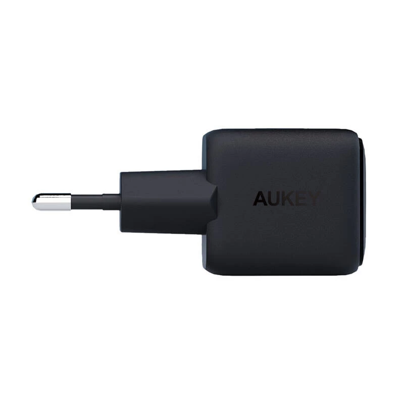 Seinalaadija Aukey PA-B1L USB-C 30 W must — kompaktne USB‑C PD toiteadapter