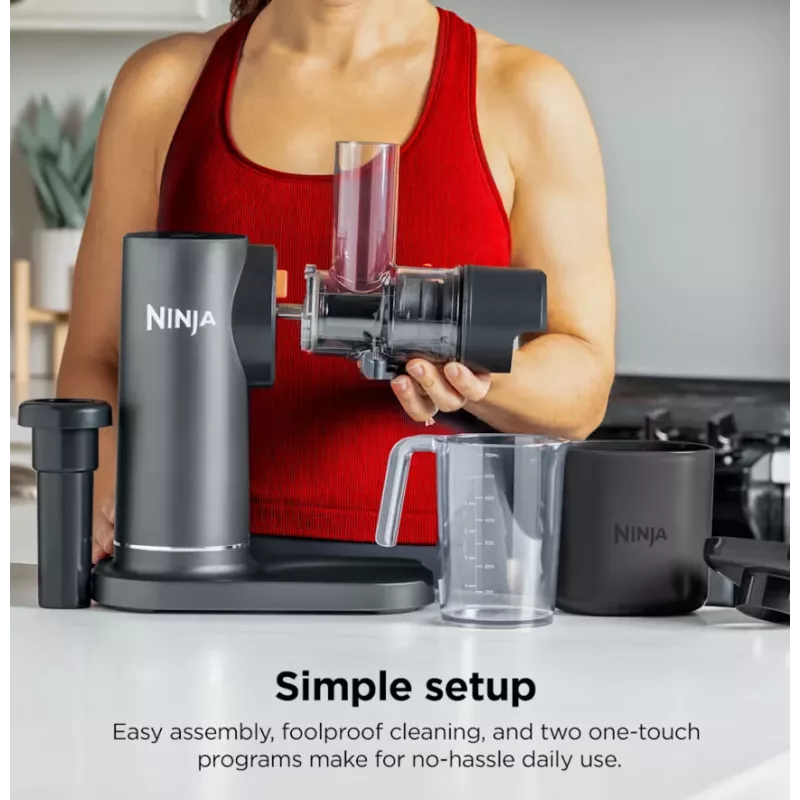 NINJA aeglasepressmahlapress | Neverclog JC151EU | Tüüp aeglasepressmahlapress | Hall | 150 W | Kiiruste arv 1